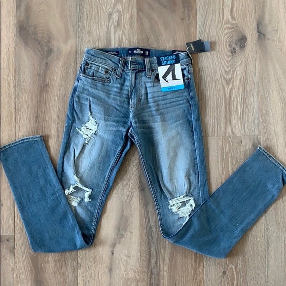 stacked skinny jeans hollister